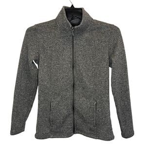 Merrell Womens Full Zip Sweatshirt | Heavy Weight Warm | Marled Gray Size Small